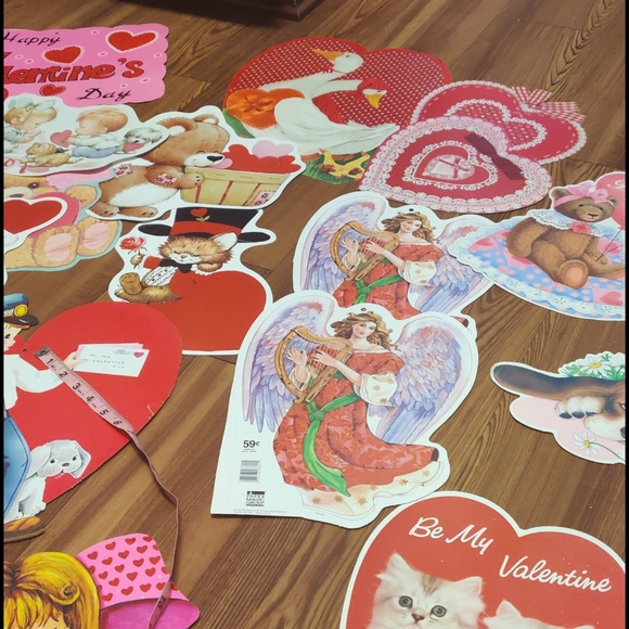 Vintage Valentine's Day window cutouts 70s -80 - Picture 8 of 11